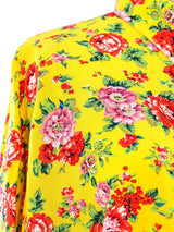 Gianni Versace Floral Printed Silk Blouse Top arcadeshops.com