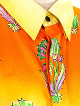 Versace Istante Floral Ombre Silk Shirt Top arcadeshops.com