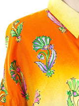 Versace Istante Floral Ombre Silk Shirt Top arcadeshops.com