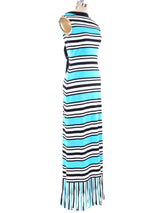 Balmain Striped Maxi Dress Dress arcadeshops.com