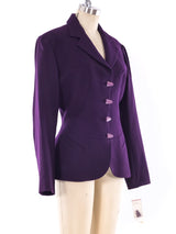 Alaia Plum Wool Blazer Jacket arcadeshops.com
