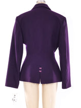 Alaia Plum Wool Blazer Jacket arcadeshops.com