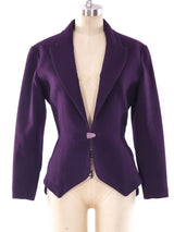 Alaia Plum Wool Tailored Jacket Jacket arcadeshops.com