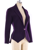 Alaia Plum Wool Tailored Jacket Jacket arcadeshops.com