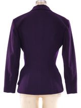 Alaia Plum Wool Tailored Jacket Jacket arcadeshops.com