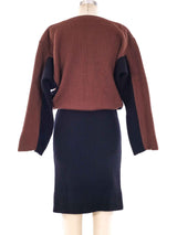 Alaia Two Tone Knit Sweater Dress Dress arcadeshops.com