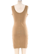 Alaia Taupe Knit Tank Dress Dress arcadeshops.com