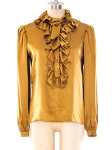 Valentino Ruffled Silk Blouse Top arcadeshops.com