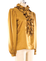 Valentino Ruffled Silk Blouse Top arcadeshops.com
