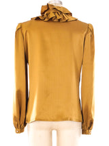 Valentino Ruffled Silk Blouse Top arcadeshops.com