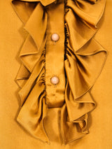 Valentino Ruffled Silk Blouse Top arcadeshops.com