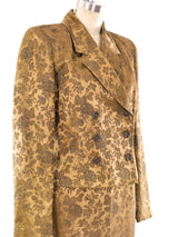 Ozbek Floral Brocade Skirt Suit Suit arcadeshops.com