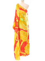 Floral Printed One Shoulder Maxi Dress Dress arcadeshops.com