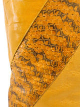 Snakeskin Patchwork Leather Boots Accessory arcadeshops.com
