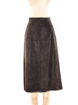 Roberto Cavalli Polka Dot Suede Skirt Bottom arcadeshops.com