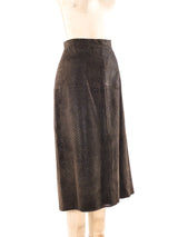 Roberto Cavalli Polka Dot Suede Skirt Bottom arcadeshops.com
