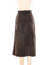 Roberto Cavalli Polka Dot Suede Skirt Bottom arcadeshops.com