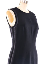 Gianni Versace Ribbon Trimmed Little Black Dress Dress arcadeshops.com