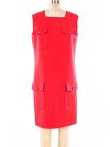 Gianni Versace Red Utility Dress Dress arcadeshops.com