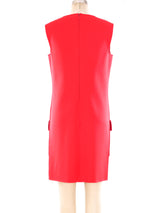 Gianni Versace Red Utility Dress Dress arcadeshops.com