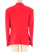 Gianni Versace Tailored Red Wool Blazer Jacket arcadeshops.com