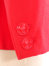Gianni Versace Tailored Red Wool Blazer Jacket arcadeshops.com