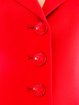 Gianni Versace Tailored Red Wool Blazer Jacket arcadeshops.com
