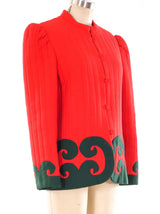 Donald Brooks Wave Applique Quilted Jacket Jacket arcadeshops.com