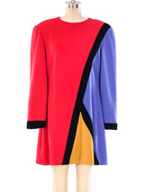 Pierre Balmain Colorblock Mini Dress Dress arcadeshops.com