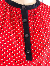 Ungaro Polka Dot Printed Silk Dress Dress arcadeshops.com