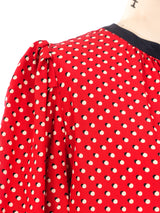 Ungaro Polka Dot Printed Silk Dress Dress arcadeshops.com