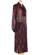 Ted Lapidus Heart Printed Chiffon Dress Dress arcadeshops.com