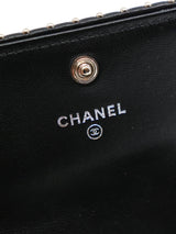 Chanel Lambskin Chevron Quilted Studded Cardholder Accessory arcadeshops.com