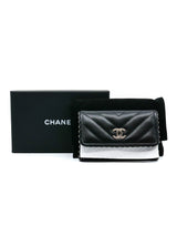 Chanel Lambskin Chevron Quilted Studded Cardholder Accessory arcadeshops.com