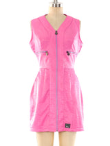 Versace Jeans Couture Bubblegum Technical Mini Dress Dress arcadeshops.com