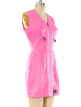 Versace Jeans Couture Bubblegum Technical Mini Dress Dress arcadeshops.com
