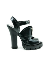 Prada Lug Sole Leather Sandals Accessory arcadeshops.com