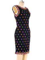 Faux Jewel Embellished Knit Dress Dress arcadeshops.com