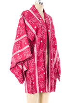 Floral Striped Shibori Kimono Jacket arcadeshops.com