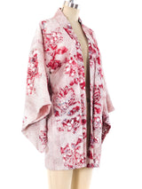Floral Tie Dye Shibori Kimono Jacket arcadeshops.com