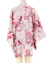 Floral Tie Dye Shibori Kimono Jacket arcadeshops.com