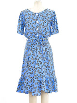 1987 Yves Saint Laurent Bow Print Dress Dress arcadeshops.com