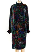 Yves Saint Laurent Leaf Print Silk Ensemble Suit arcadeshops.com