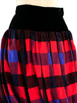 Yves Saint Laurent Plaid Bubble Skirt Bottom arcadeshops.com