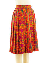 Yves Saint Laurent Pleated Print Skirt Skirt arcadeshops.com