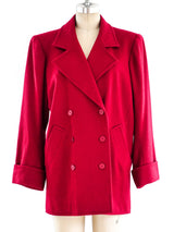 Yves Saint Laurent Red Wool Jacket Jacket arcadeshops.com