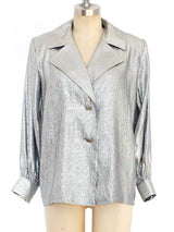 Yves Saint Laurent Silver Lamé Top arcadeshops.com