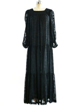 Yves Saint Laurent Tiered Chiffon Gown Dress arcadeshops.com