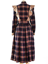 Zandra Rhodes Plaid Ruffle Dress Dress arcadeshops.com