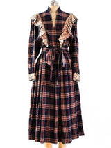 Zandra Rhodes Plaid Ruffle Dress Dress arcadeshops.com